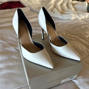 Marc Fisher White Pointed Toe Heels